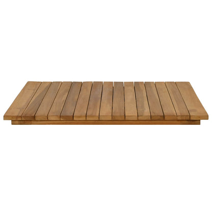 Table Top 60 x 60 x 3.5 cm Square Solid Teak Wood Natural