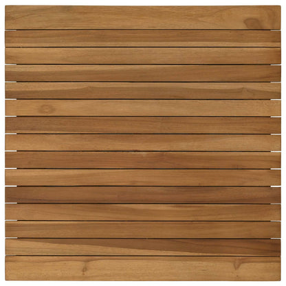 Table Top 60 x 60 x 3.5 cm Square Solid Teak Wood Natural