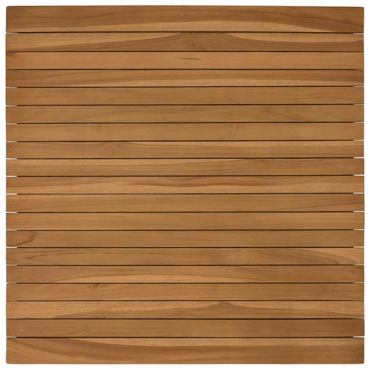 Table Top 70 x 70 x 3.5 cm Square Solid Teak Wood Natural