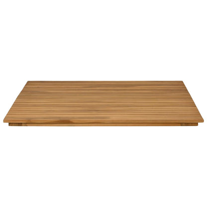 Table Top 80 x 80 x 3.5 cm Square Solid Teak Wood Natural