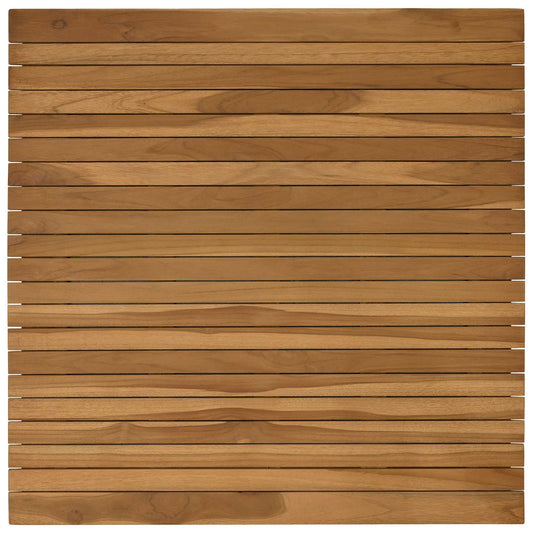 Table Top 80 x 80 x 3.5 cm Square Solid Teak Wood Natural