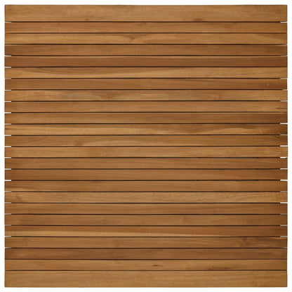 Table Top 90 x 90 x 3.5 cm Square Solid Teak Wood Natural