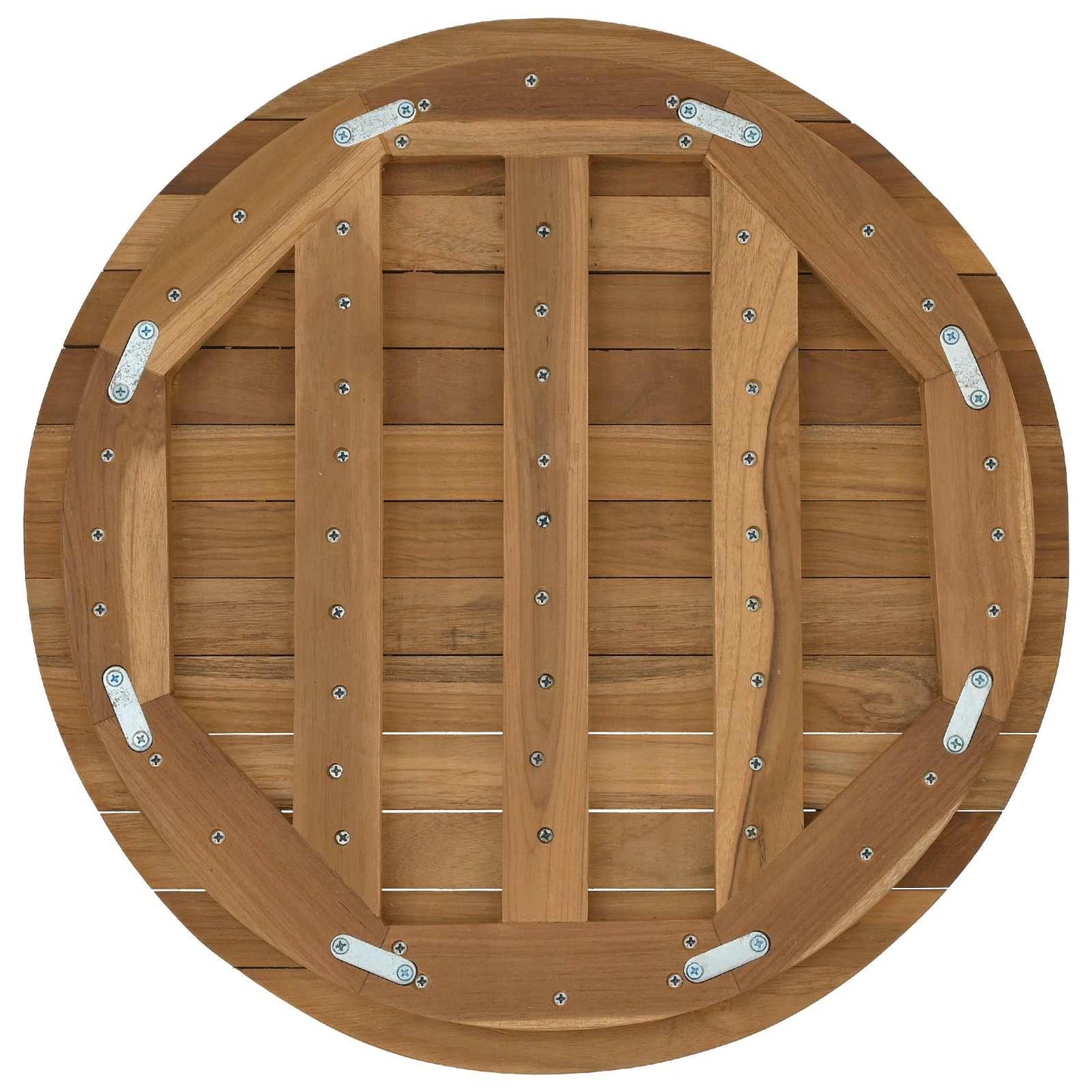 Table Top Ø 50 x 3.5 Round Solid Teak Wood Natural