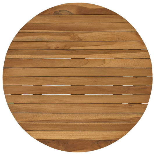 Table Top Ø 60 x 3.5 Round Solid Teak Wood Natural