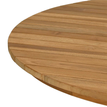 Table Top Ø 70 x 3.5 Round Solid Teak Wood Natural