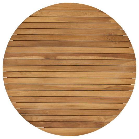 Table Top Ø 80 x 3.5 Round Solid Teak Wood Natural