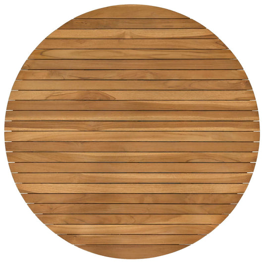 Table Top Ø 90 x 3.5 Round Solid Teak Wood Natural