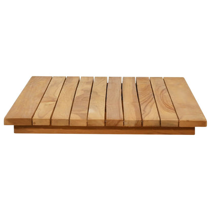 Table Top 80 x 40 x 3.5 cm Rectangular Solid Teak Wood Natural