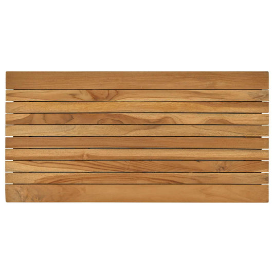 Table Top 80 x 40 x 3.5 cm Rectangular Solid Teak Wood Natural