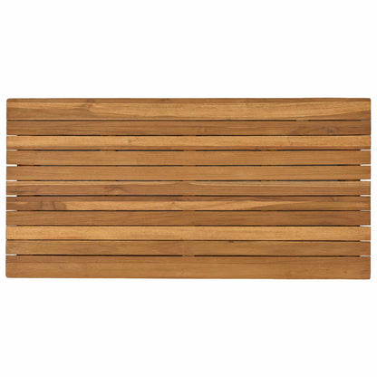 Table Top 90 x 45 x 3.5 cm Rectangular Solid Teak Wood Natural