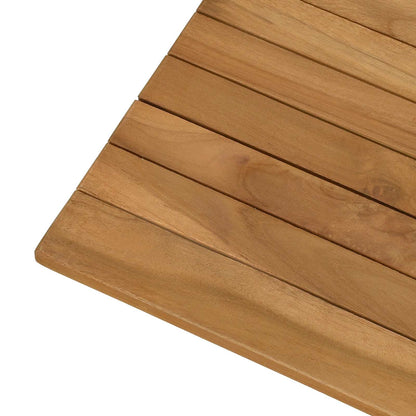 Table Top 100 x 50 x 3.5 cm Rectangular Solid Teak Wood Natural