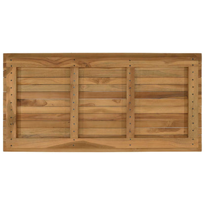 Table Top 100 x 50 x 3.5 cm Rectangular Solid Teak Wood Natural
