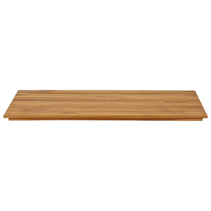 Table Top 100 x 50 x 3.5 cm Rectangular Solid Teak Wood Natural