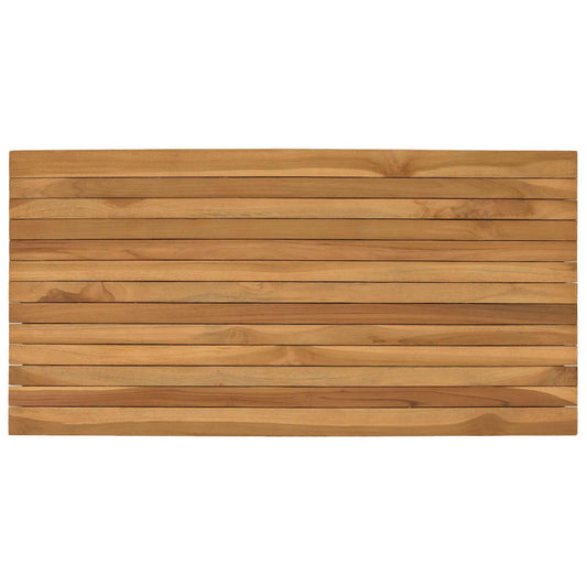 Table Top 100 x 50 x 3.5 cm Rectangular Solid Teak Wood Natural