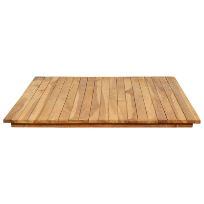 Table Top 120 x 70 x 3.5 cm Rectangular Solid Teak Wood Natural