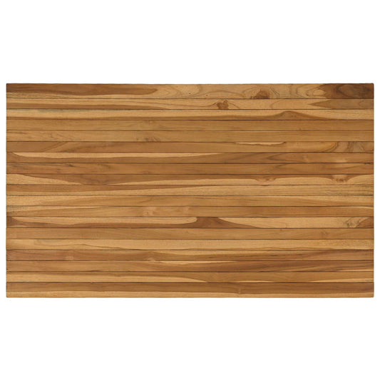 Table Top 120 x 70 x 3.5 cm Rectangular Solid Teak Wood Natural