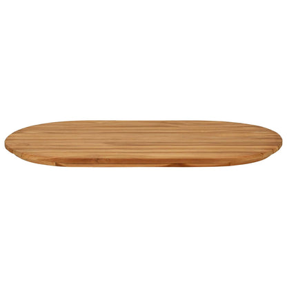 Table Top 80 x 40 x 3.5 cm Oval Solid Teak Wood Natural