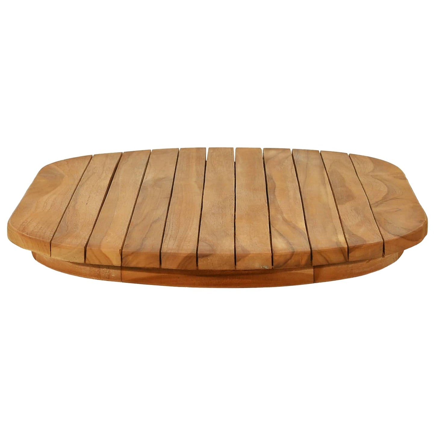 Table Top 80 x 40 x 3.5 cm Oval Solid Teak Wood Natural