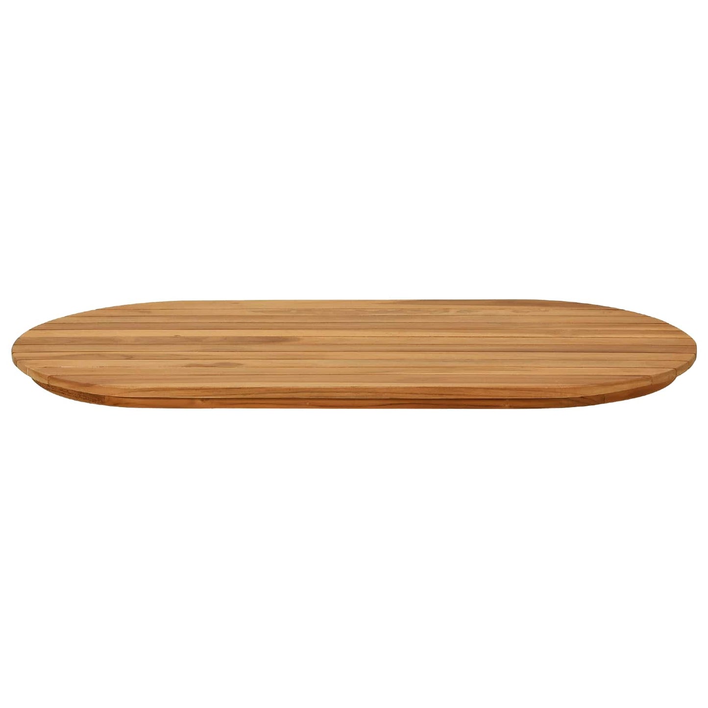 Table Top 90 x 45 x 3.5 cm Oval Solid Teak Wood Natural