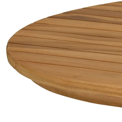 Table Top 100 x 50 x 3.5 cm Oval Solid Teak Wood Natural