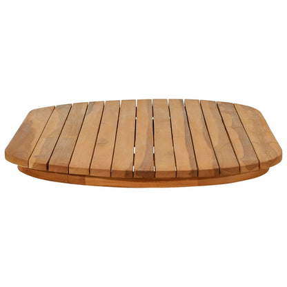 Table Top 100 x 50 x 3.5 cm Oval Solid Teak Wood Natural