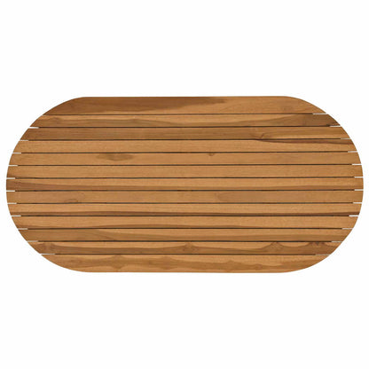 Table Top 100 x 50 x 3.5 cm Oval Solid Teak Wood Natural