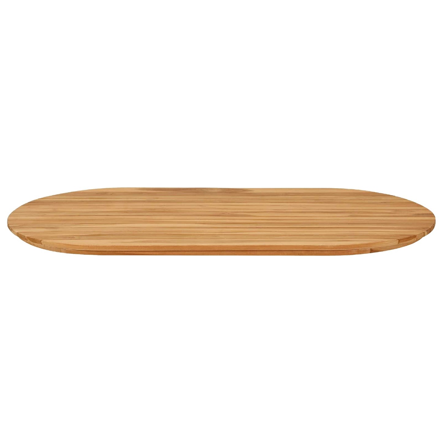 Table Top 110 x 55 x 3.5 cm Oval Solid Teak Wood Natural