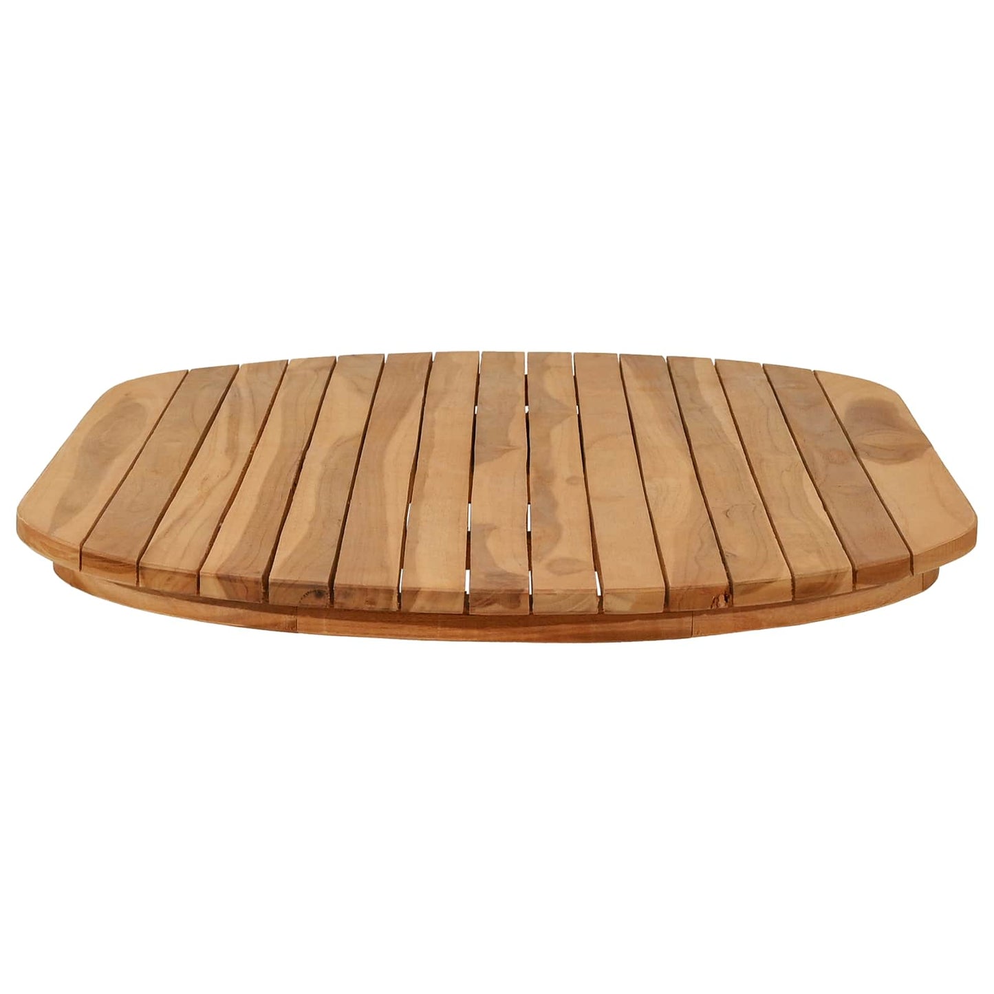 Table Top 110 x 55 x 3.5 cm Oval Solid Teak Wood Natural