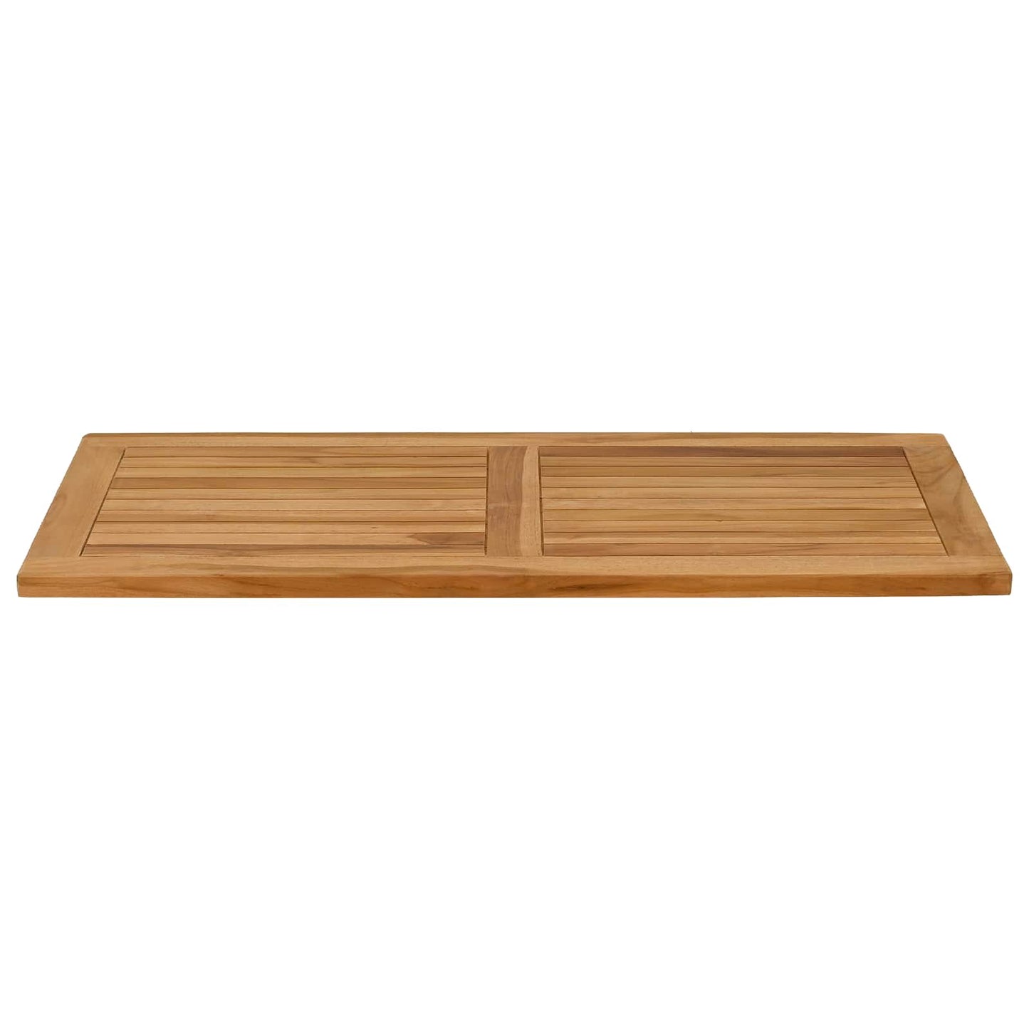 Table Top Rectangular Solid Teak Wood Natural