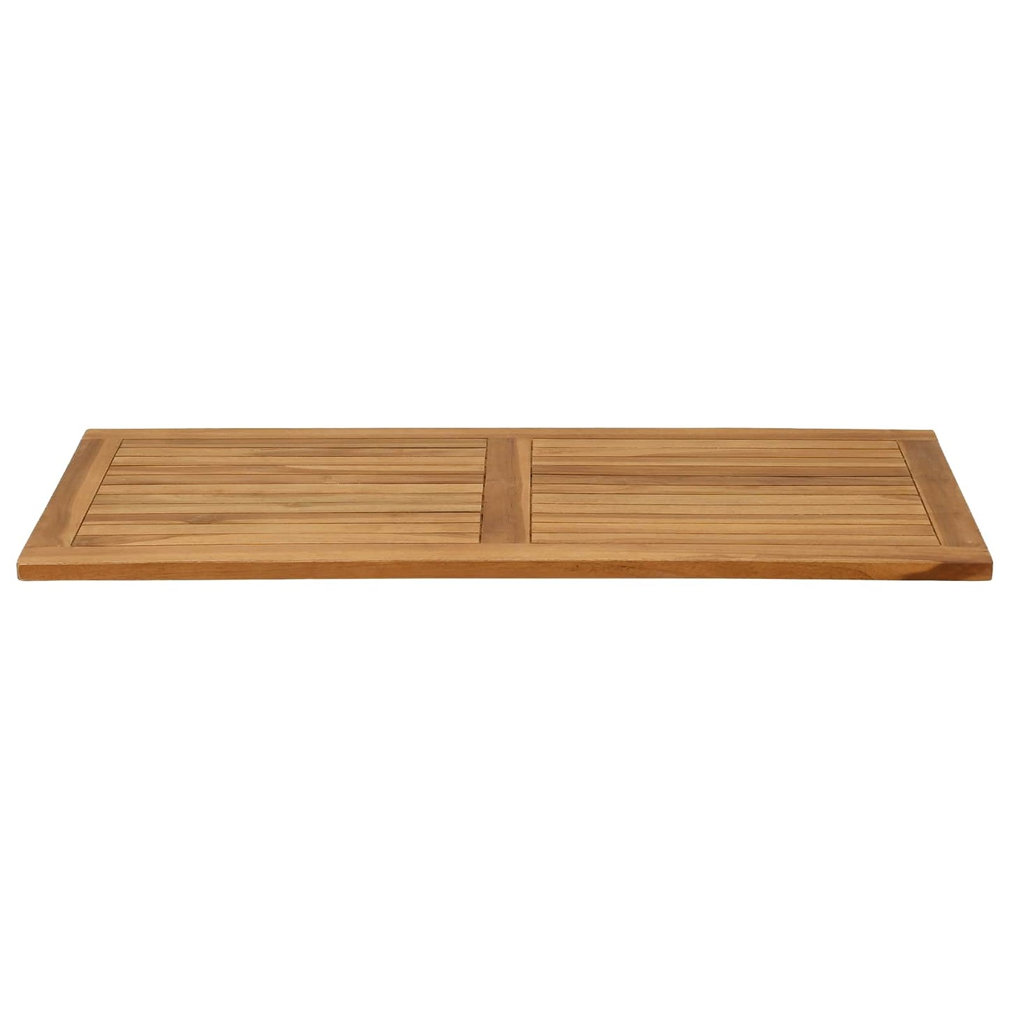 Table Top Rectangular Solid Teak Wood Natural