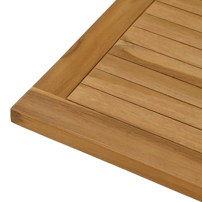 Table Top Rectangular Solid Teak Wood Natural