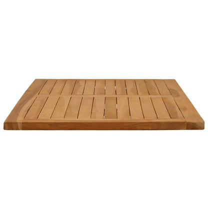 Table Top Rectangular Solid Teak Wood Natural