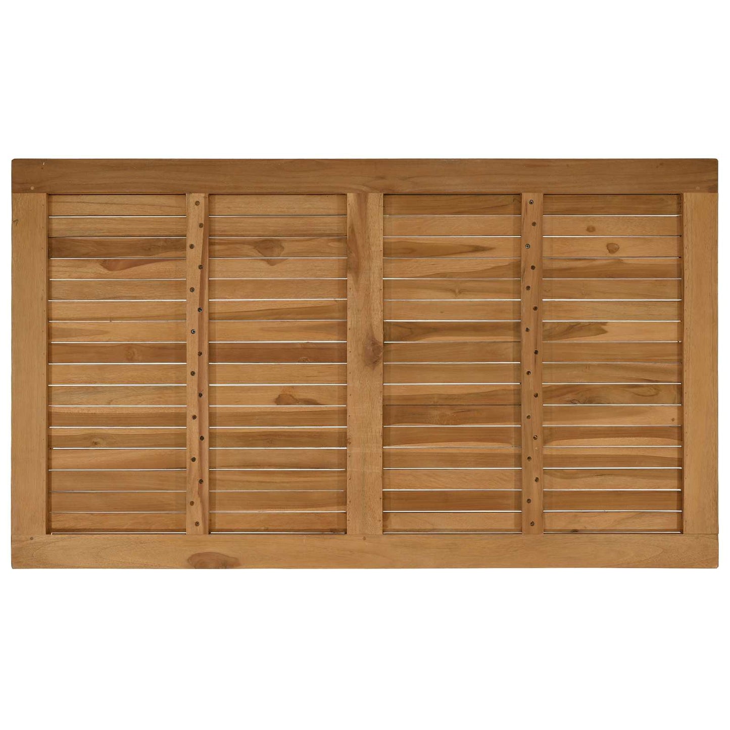Table Top Rectangular Solid Teak Wood Natural