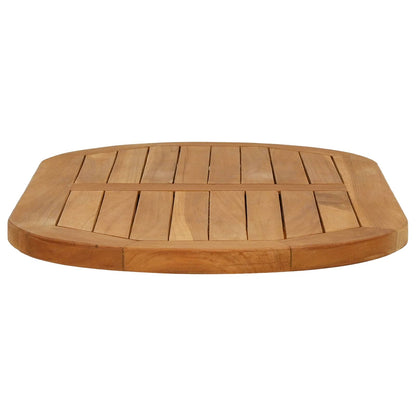 Table Top 80 x 40 x 2.5 cm Oval Solid Teak Wood Natural