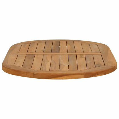 Table Top Oval Solid Teak Wood Natural
