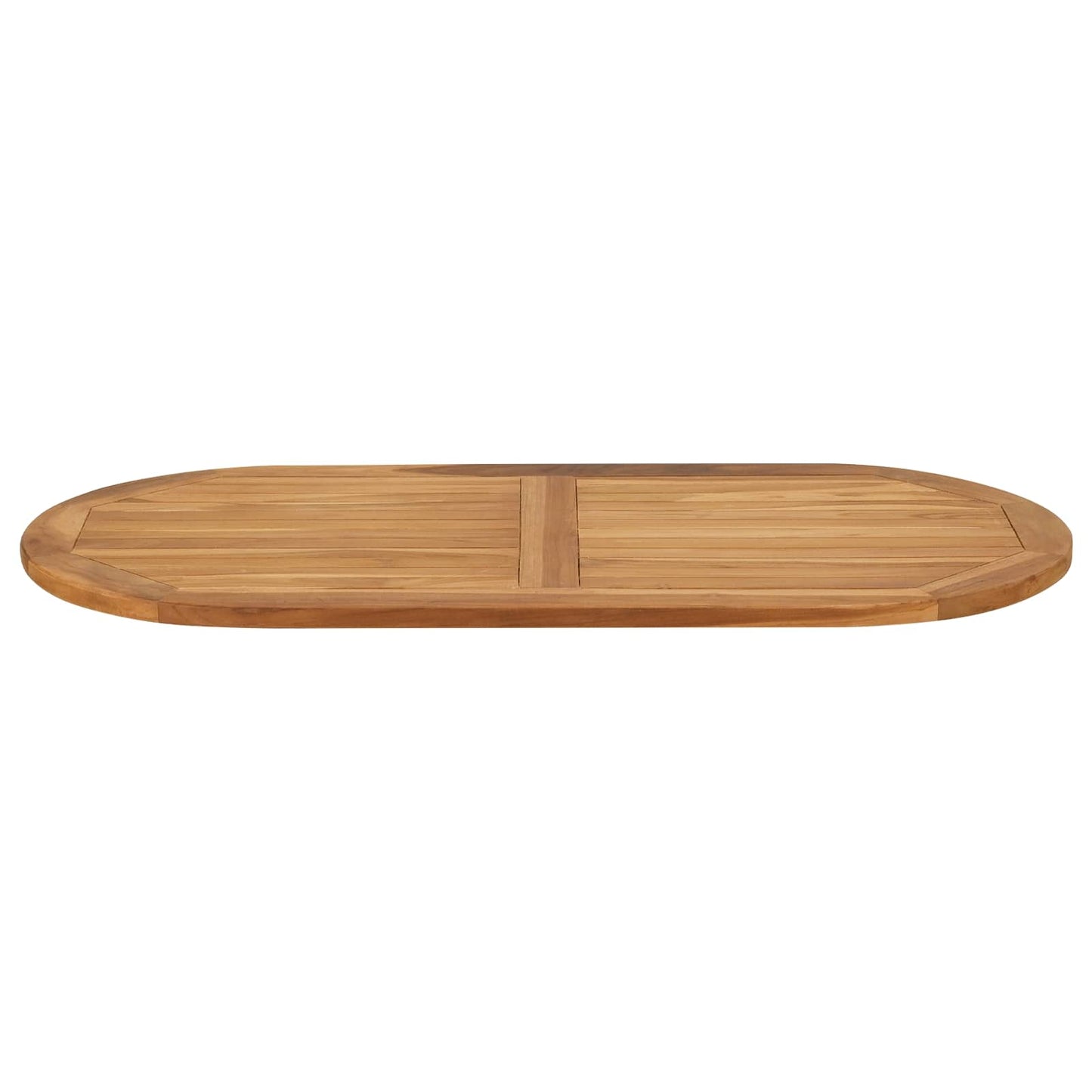 Table Top Oval Solid Teak Wood Natural