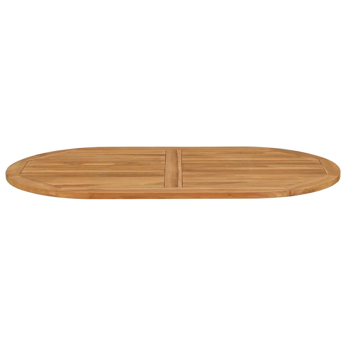 Table Top Oval Solid Teak Wood Natural