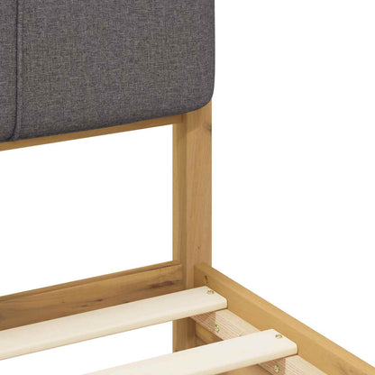 Bed Frame with Upholstered Headboard Whitewash and Light Grey
