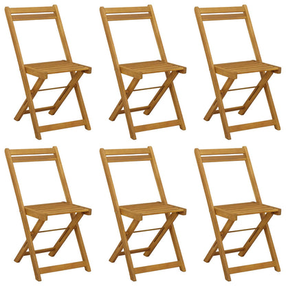 Folding Garden Chairs Folding 6 pcs Natural 40 x 53 x 80 cm