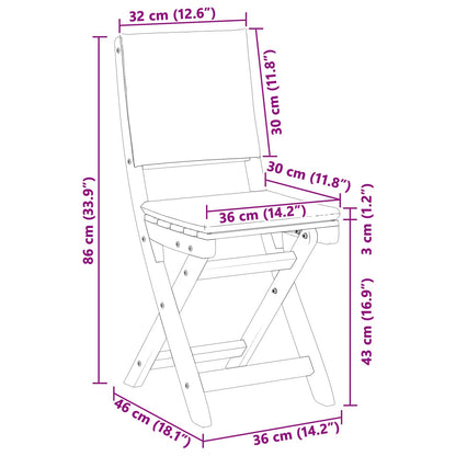 Garden Chair 8 pcs Dark Grey 38 x 46 x 85 cm Solid Acacia Wood