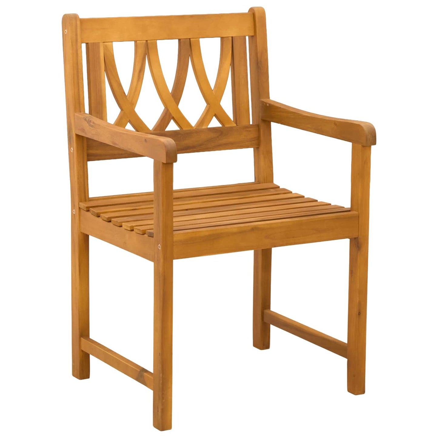 Garden Chairs 4 pcs Natural Solid Acacia Wood