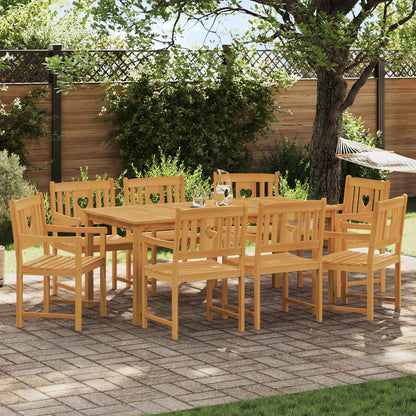 Garden Chairs 8 pcs Natural Solid Acacia Wood
