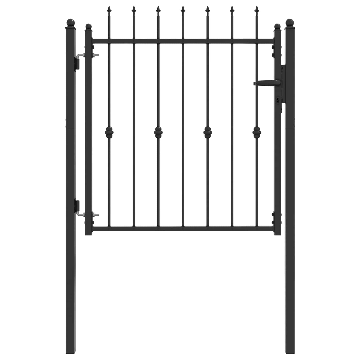 Fence Gate HORST 100 x 100 cm Metal Black Lockable