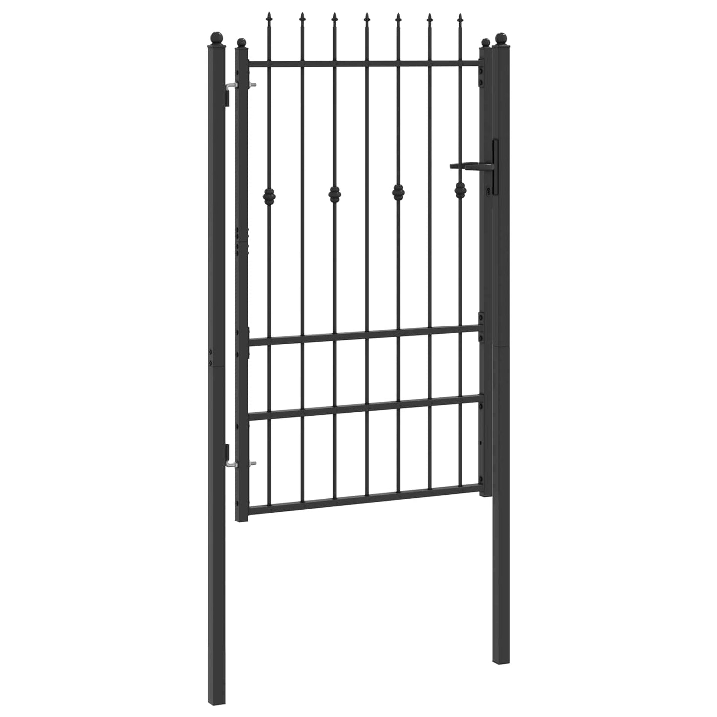 Fence Gate HORST 100 x 150 cm Metal Black Lockable