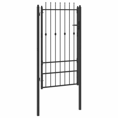 Fence Gate HORST 100 x 175 cm Metal Black Lockable