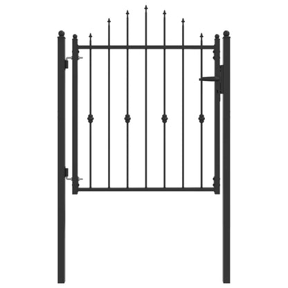 Fence Gate HORST 100 x 100 cm Metal Black Lockable