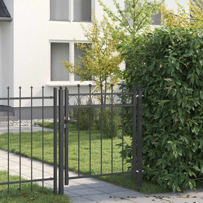 Fence Gate HORST 100 x 100 cm Metal Black Lockable