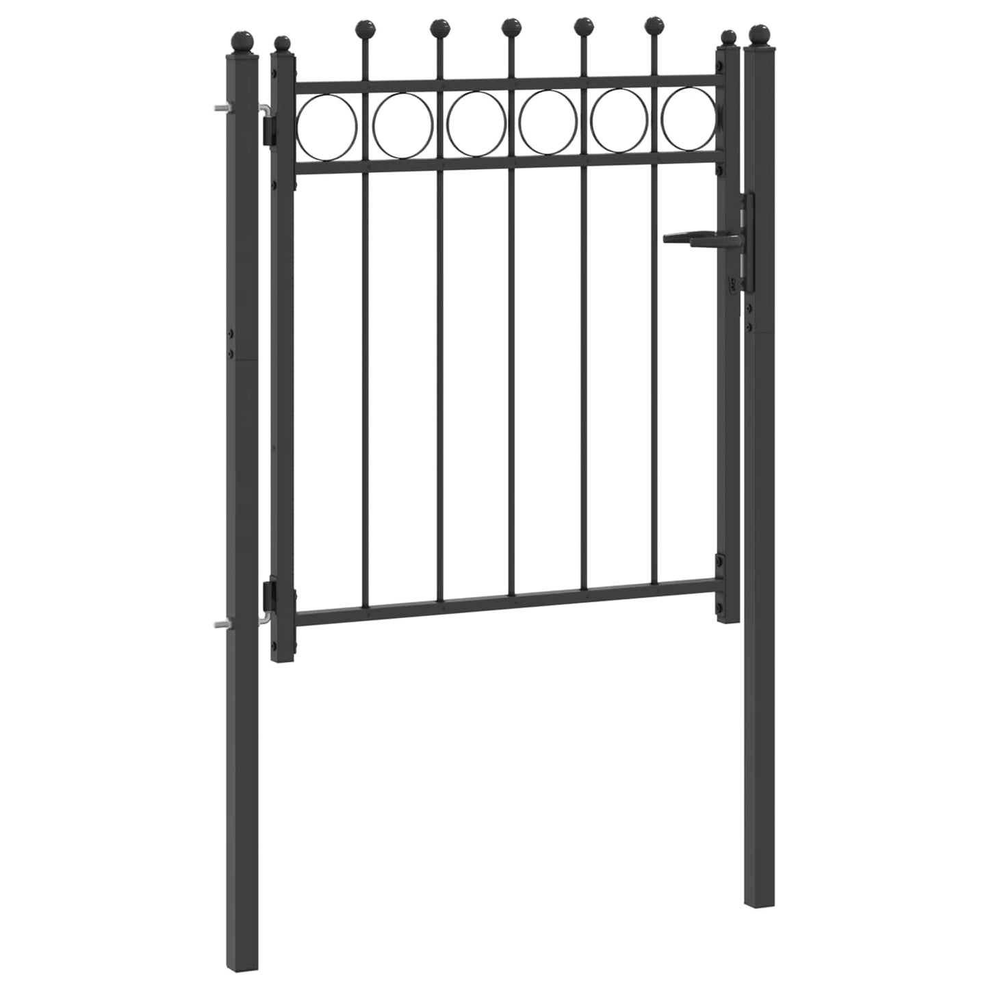 Fence Gate HORST 100 x 100 cm Metal Black Lockable