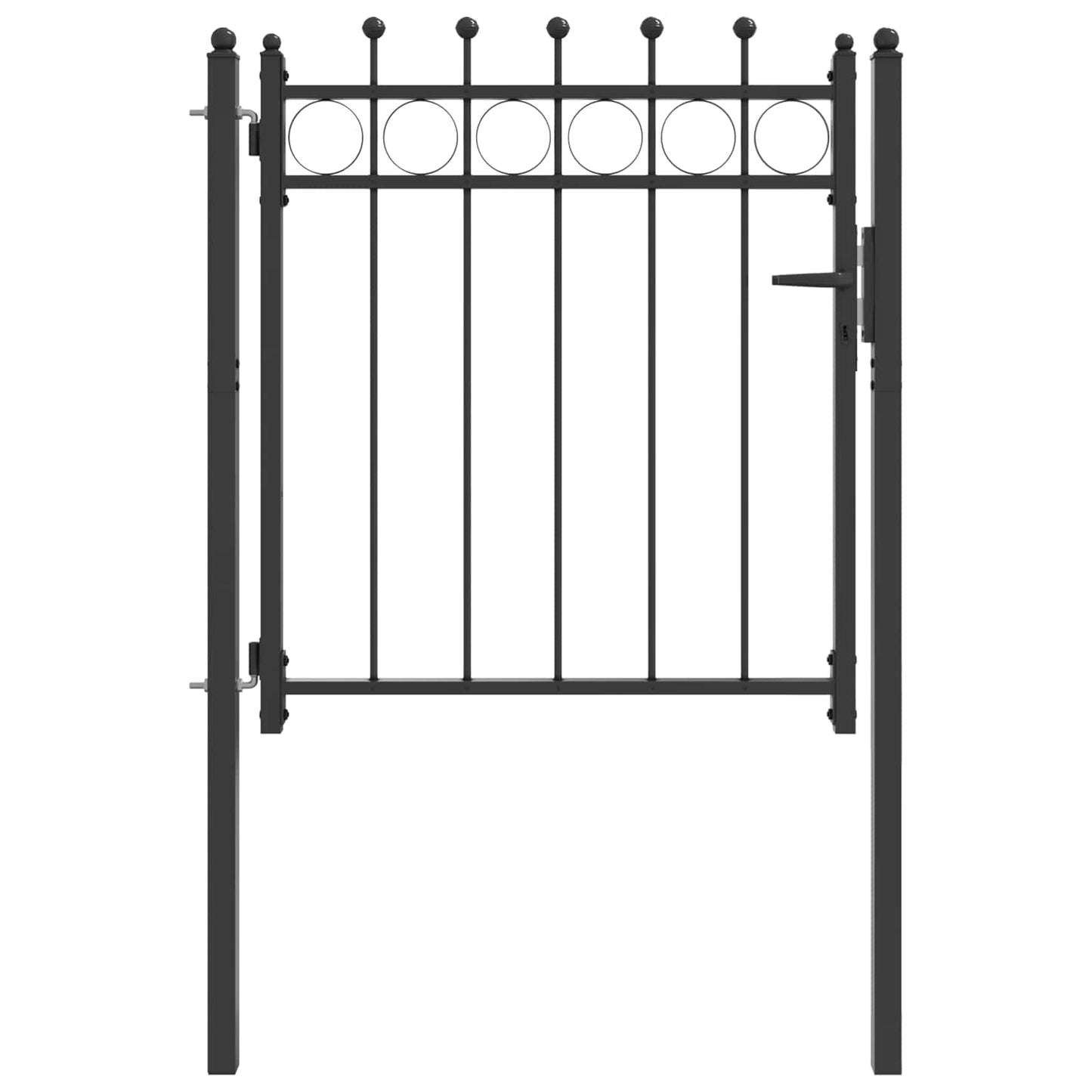 Fence Gate HORST 100 x 100 cm Metal Black Lockable