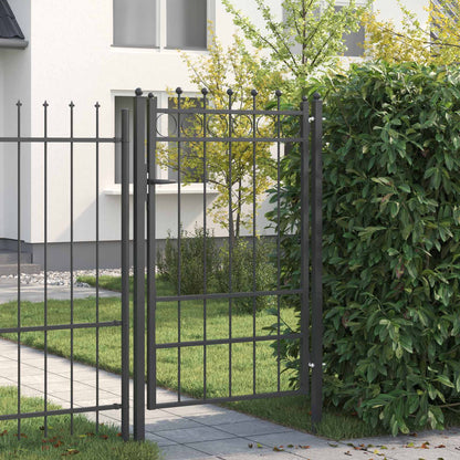 Fence Gate HORST 100 x 150 cm Metal Black Lockable